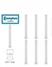 Image of X3 Crompton CFL Bulb Single Turn L Type PLL 2G11 4 Pin 4000K Cool White 40W PL