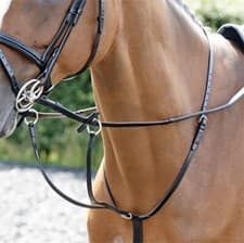 Image of Whitaker Barton Leather Running Martingale. Black or Brown. Cob / Full sizes