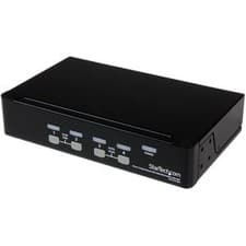 Image of Startech 4 Port 1U Rackmount Usb Kvm Switch With Osd 4 X 1 4 X Hd-15 Keyboard/Mo