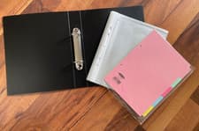 Image of REXEL A5 Ring Binder 2 Ring with 5 Part Divider and 20 Punch Pockets