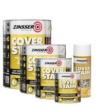 Image of 4X Zinsser Cover Stain 500ml Primer-Sealer - White