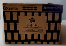 Image of Tommee Tippee Twist & Click ADVANCED nappy Disposal System 8x Refills 