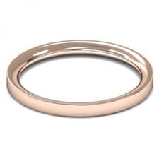 Image of 9ct Rose Gold 2mm Deluxe Comfort Flat Court Wedding Ring