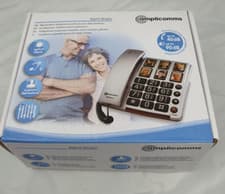 Image of Amplicomms BigTel 40 Plus 40+ Silver Corded Big Button Elderly Amplified Phone