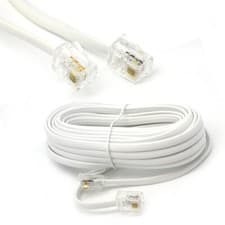 Image of 20m Meter RJ11 to RJ-11 ADSL Broadband Internet Router Modem DSL Phone Cable UK