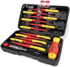 Image of VDE Screwdriver Set Interchangeable 13Pc Insulated 1000V Pozi Flat Phillips Torx