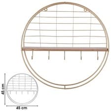 Image of Floating Wall Shelf Shelves Metal Wired Wood Shelf Rack Storage Unit Home Office