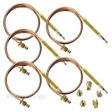 Image of 5 x UNIVERSAL Thermocouple Kit 1500mm & Fixings Gas Boiler Oven Cooker Grill