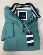 Image of Crew Clothing Company Half Zip Neck Solid Mens Sweater Jumper Size XL