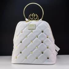 Image of Loungefly x Star Wars White Gold Rebel Hardware Mini Backpack