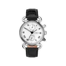 Image of LINKS OF LONDON Men's STS white Black Leather Driver DD watch RRP430 NEW