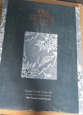 Image of Bedeck of Belfast Miya Blue Duvet Cover Set Chambray Blue Size Single 140×200cm