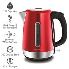 Image of Morphy Richards Equip Jug Kettle 1.7L 3KW Rapid Boil Red water gauge 102785