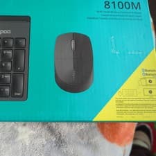 Image of Rapoo 8100M Multi Mode Wireless Keyboard & Mouse Set UK QWERTY Layout Black