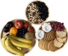 Image of Nest of 3 Serving Trays, Bamboo Serving Tray Set, Breakfast Serving Round Trays