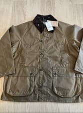 Image of Barbour Men’s Bedale Waxed Jacket, Sand Colour, BNWT