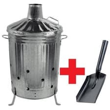Image of 15L 60L 90L Garden INCINERATOR / LEAVE /PAPER /Fire Bin Incinerator Galvanised