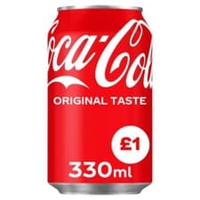 Image of COCA COLA Original Taste Fizzy Soft Drink 330mL Coke Cans (PACK OF 24) Full Case