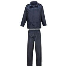 Image of PORTWEST Essentials Rainsuit (2 Piece Suit) Waterproof Rain Jacket Trousers L440
