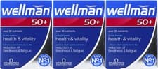 Image of Vitabiotics Wellman 50+ 30 Tablets X 3
