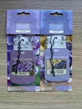 Image of Bundle Of 2 Yankee Candle Jar 2D Car Air Fresheners Lemon Lavender Wild Orchid