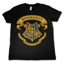 Image of Official Harry Potter - Hogwarts Crest Kids T-Shirt  Ages 3-12 Years Black