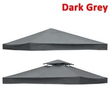 Image of 3x3M Garden Gazebo Top Cover Canopy Replacement Pavilion Roof 1 Tier 2 Tier