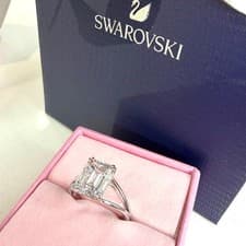 Image of Swarovski Ring Stilla Octagon Cut Size 55 UK N new