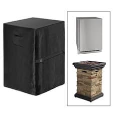 Image of Fire Pit Cover Thickened Square Sun Resistance Fireplace Cover Outside