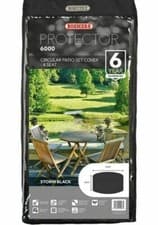 Image of Bosmere Circular Round Black 4 Seat Patio Set Cover D515XL