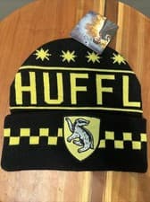 Image of New Cinereplicas Harry Potter Hufflepuff Knit Beanie Yellow/Black One Size Adult