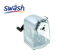 Image of Swash Heavy Duty Desktop Pencil Sharpener, 7 mm-12 mm Diameter, Silver