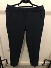 Image of Dorothy Perkins Navy Ladies Size 10 Pocket Detail New Trousers 29 Inch Leg