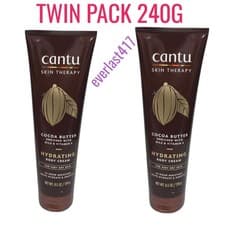 Image of Cantu Cocoa Butter Hydrating Body Cream to help relieve dry skin 240g, Twin Pack