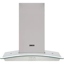 Image of Zanussi ZHC62352X 60cm Chimney Cooker Hood Built-In Stainless Steel NEW