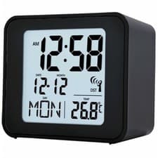 Image of Acctim Cole Digital Alarm Clock Radio Controlled Date Temperature Display Black