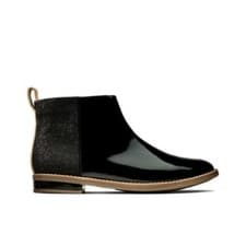 Image of NEW Clarks Drew Fun Girls School Patent Leather Black UK Size 11F/EUR 29