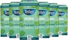 Image of Tetley Fresh Mint Tea 6 x 50 Tea Bags BBD 06/2026