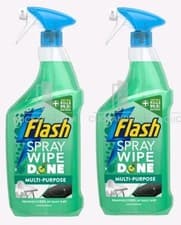 Image of 2x Flash Wipe Done Multi-Purpose Cleaner Spray Limescale Remove Apple Blossom