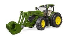 Image of Bruder 03151 John Deere 7R 350 with Front Loader 1:16 John Deeres tractor toy