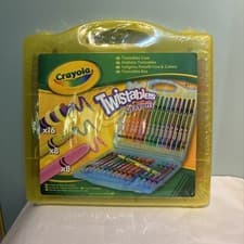 Image of New and Sealed Crayola Twistable Crayons in case, 16 original, 8 neon, 8 rainbow