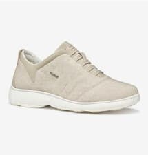 Image of GEOX D Nebula B Knit Text +Suede Sneaker in Grey Women's size 5 New BNWT & Box