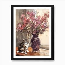 Image of Drawing Of A Still Life Of Statice Framed Wall Art Poster Canvas Print Picture