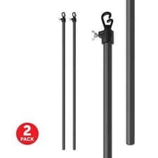 Image of 2pc Extending Telescopic Cloth Line Prop 2.2m Dryer Support Clothes Line Prop