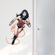 Image of Wonder Woman Running Wall Decal DC Comic Decals Justice League Wallpaper, e91