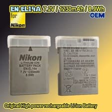 Image of Original 1230mAh EN-EL14A Battery Nikon D3100 D3200 D3300 D3400 D3500 D5600 OEM