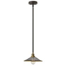 Image of 1 Bulb Ceiling Pendant Light Fitting Buckeye Bronze LED E27 100W Bulb