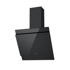 Image of Hoover 60cm Chimney Hood Black Glass Cooker Extractor Wall Mounted UK Appliances