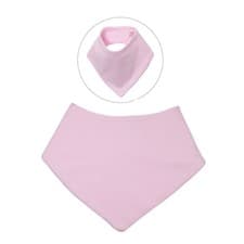Image of Plain Bandana Bibs 3 Pack Bundle Feeding Baby Girls Bibs 100% Cotton Pink