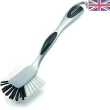 Image of Addis 501120 Ultra Grip Jumbo Dish Brush in Elegant Dark Grey - Ergonomic Design